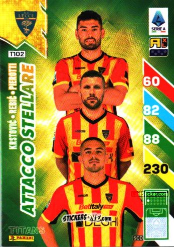 Sticker Nikola Krstović / Ante Rebić / Santiago Pierotti - Calciatori 2024-2025. Adrenalyn XL TITANS
 n. T102 - Panini