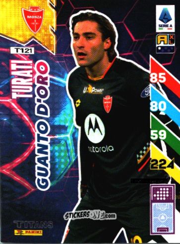 Sticker Stefano Turati - Calciatori 2024-2025. Adrenalyn XL TITANS
 n. T121 - Panini