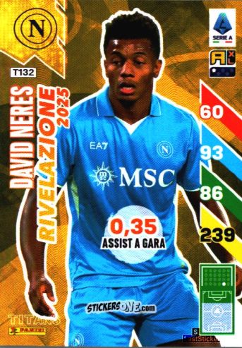 Sticker David Neres - Calciatori 2024-2025. Adrenalyn XL TITANS
 n. T132 - Panini
