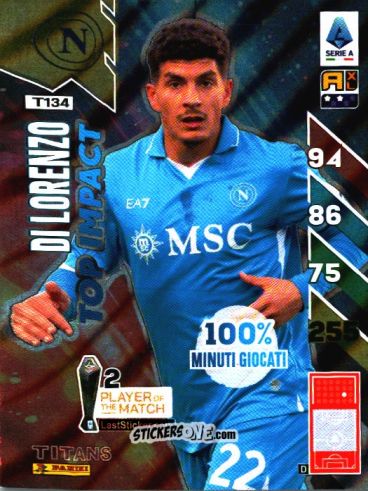 Sticker Giovanni Di Lorenzo - Calciatori 2024-2025. Adrenalyn XL TITANS
 n. T134 - Panini