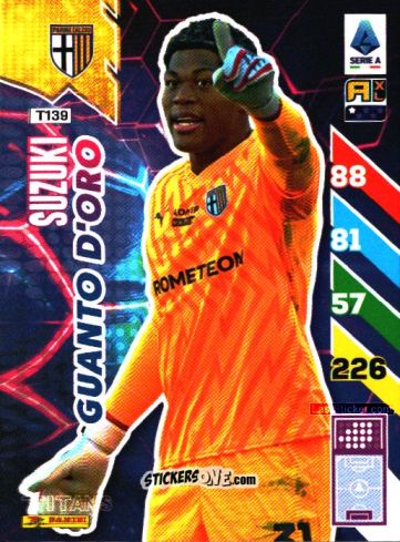Figurina Zion Suzuki - Calciatori 2024-2025. Adrenalyn XL TITANS
 n. T139 - Panini