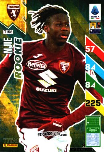 Sticker Alieu Njie - Calciatori 2024-2025. Adrenalyn XL TITANS
 n. T158 - Panini