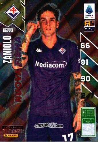 Sticker Nicolò Zaniolo - Calciatori 2024-2025. Adrenalyn XL TITANS
 n. T188 - Panini