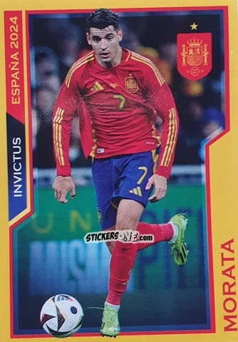 Sticker Morata - Jugon Invictus España 2024
 n. 21 - Panini