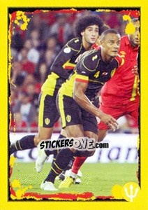 Sticker Wales-Belgium: Vincent Kompany / Marouane Fellaini - Belgian Red Devils 2014 n. 4 - Panini