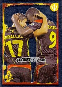 Sticker Serbia-Belgium: Kevin Mirallas / christian Benteke - Belgian Red Devils 2014 n. 9 - Panini