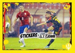 Sticker Serbia-Belgium: Dries Mertens - Belgian Red Devils 2014 - Panini