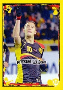 Sticker Macedonia-Belgium: Eden Hazard - Belgian Red Devils 2014 n. 17 - Panini