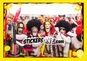 Sticker Celebrate football! Pictures of fans. - Belgian Red Devils 2014 n. 33 - Panini