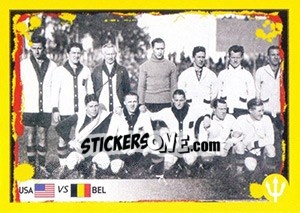 Sticker 1930 USA-Belgium (Team photo) - Belgian Red Devils 2014 n. 154 - Panini