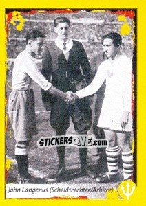 Sticker 1930 John Langenus (Referee) - Belgian Red Devils 2014 n. 155 - Panini