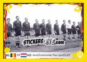 Sticker 1934 Belgium-Netherlands (Team photo) - Belgian Red Devils 2014 n. 156 - Panini