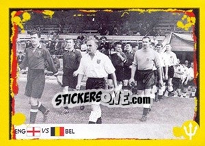 Sticker 1954 England-Belgium (Teams photo) - Belgian Red Devils 2014 n. 158 - Panini