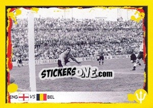 Sticker 1954 England-Belgium (Action Photo) - Belgian Red Devils 2014 n. 159 - Panini