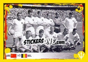 Cromo 1970 Soviet Union-Belgium (Team photo)