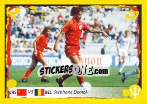 Figurina 1986 Soviet Union-Belgium (Stéphane Demol) - Belgian Red Devils 2014 - Panini