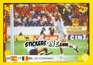 Sticker 1986 Spain-Belgium (Jan Ceulemans) - Belgian Red Devils 2014 n. 168 - Panini