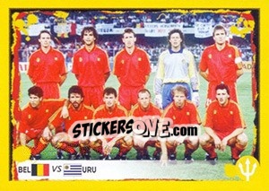 Sticker 1990 Belgium-Uruguay (Team photo) - Belgian Red Devils 2014 n. 171 - Panini