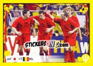 Figurina 2002 Japan-Belgium (Goal celebration) - Belgian Red Devils 2014 - Panini