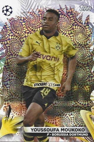 Sticker Youssoufa Moukoko - Carnaval Edition UEFA Club Competitions 2023-2024
 n. 4 - Topps