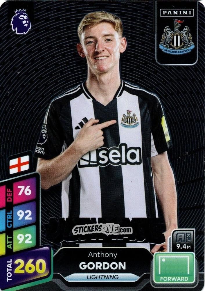 Sticker Anthony Gordon - English Premier League 2024-2025. Adrenalyn XL Plus
 n. 8 - Panini