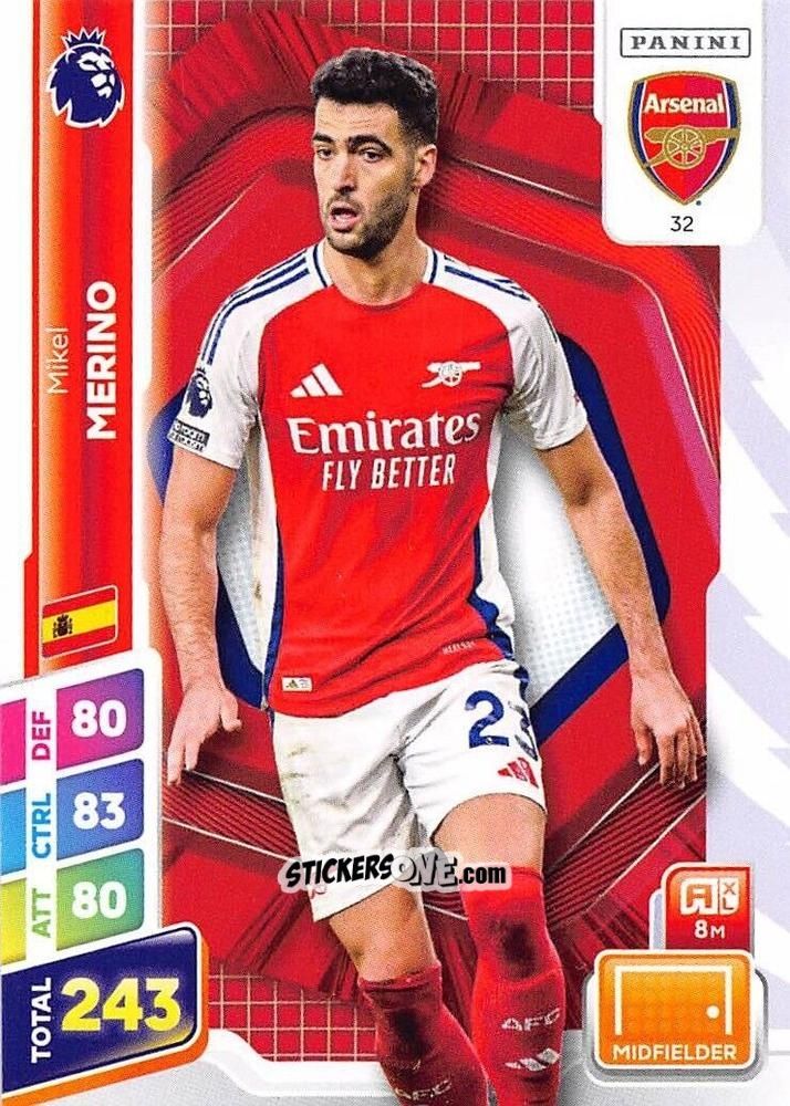 Sticker Mikel Merino - English Premier League 2024-2025. Adrenalyn XL Plus
 n. 32 - Panini