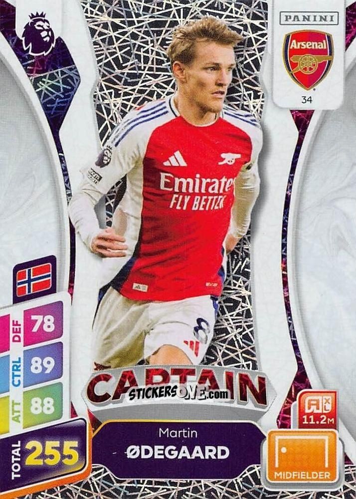 Sticker Martin Ødegaard - English Premier League 2024-2025. Adrenalyn XL Plus
 n. 34 - Panini