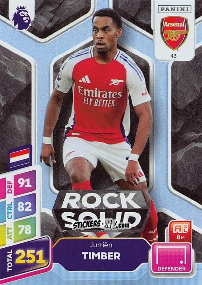 Sticker Jurriën Timber - English Premier League 2024-2025. Adrenalyn XL Plus
 n. 43 - Panini