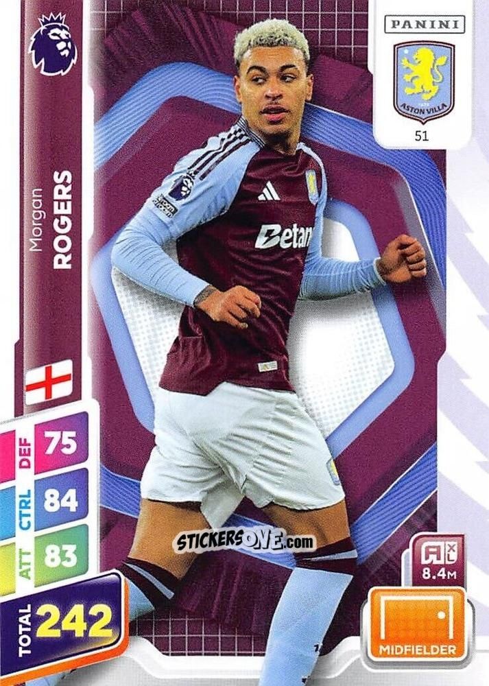 Sticker Morgan Rogers - English Premier League 2024-2025. Adrenalyn XL Plus
 n. 51 - Panini