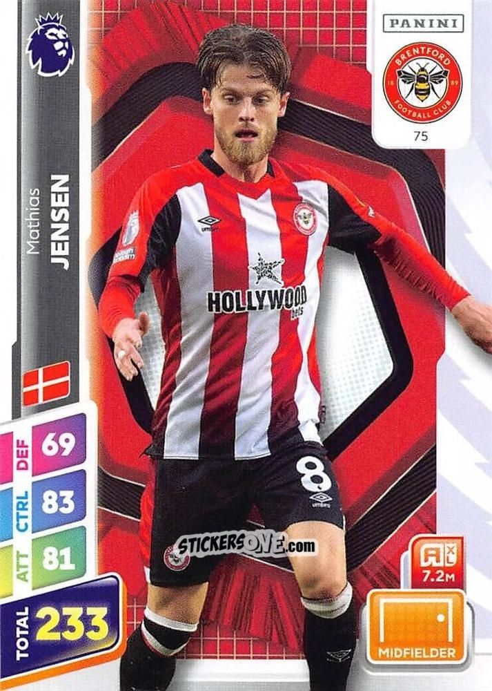Sticker Mathias Jensen - English Premier League 2024-2025. Adrenalyn XL Plus
 n. 75 - Panini