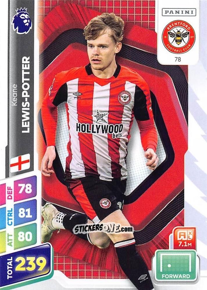 Sticker Keane Lewis-Potter - English Premier League 2024-2025. Adrenalyn XL Plus
 n. 78 - Panini