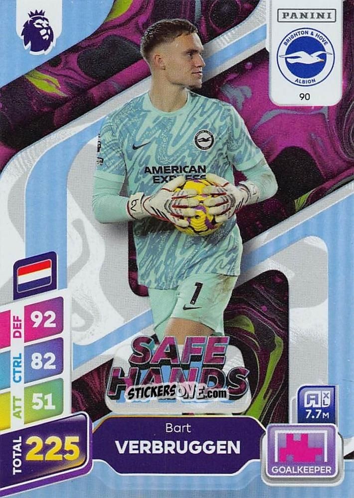 Sticker Bart Verbruggen - English Premier League 2024-2025. Adrenalyn XL Plus
 n. 90 - Panini