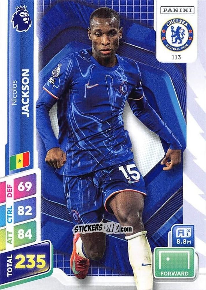 Cromo Nicolas Jackson - English Premier League 2024-2025. Adrenalyn XL Plus
 n. 113 - Panini