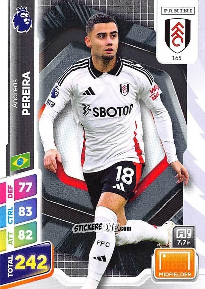 Sticker Andreas Pereira - English Premier League 2024-2025. Adrenalyn XL Plus
 n. 165 - Panini
