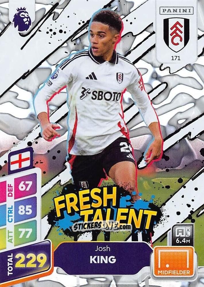 Sticker Joshua King - English Premier League 2024-2025. Adrenalyn XL Plus
 n. 171 - Panini