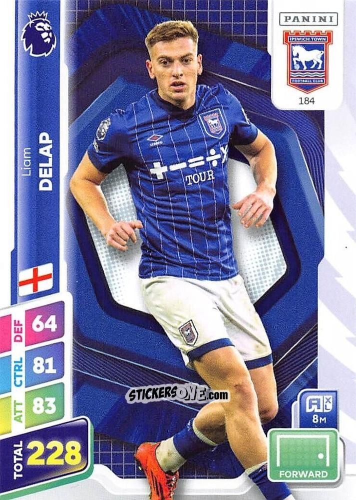 Sticker Liam Delap - English Premier League 2024-2025. Adrenalyn XL Plus
 n. 184 - Panini