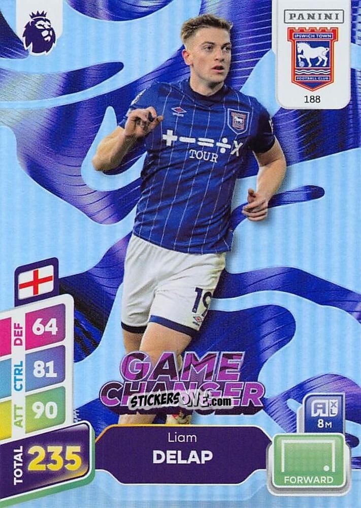 Sticker Liam Delap - English Premier League 2024-2025. Adrenalyn XL Plus
 n. 188 - Panini