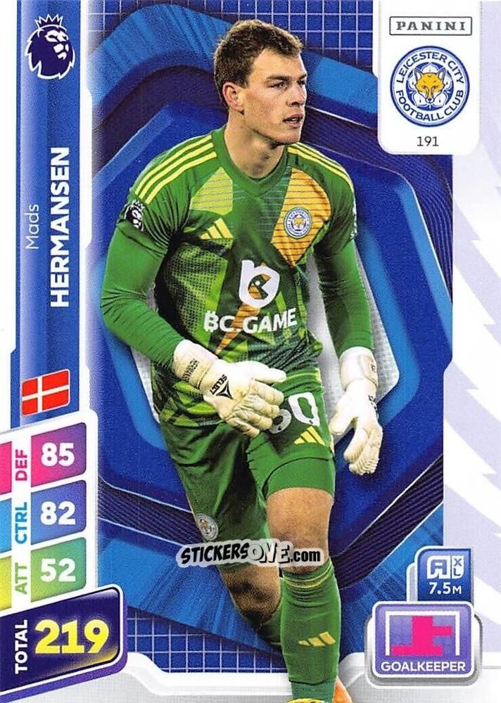 Cromo Mads Hermansen - English Premier League 2024-2025. Adrenalyn XL Plus
 n. 191 - Panini