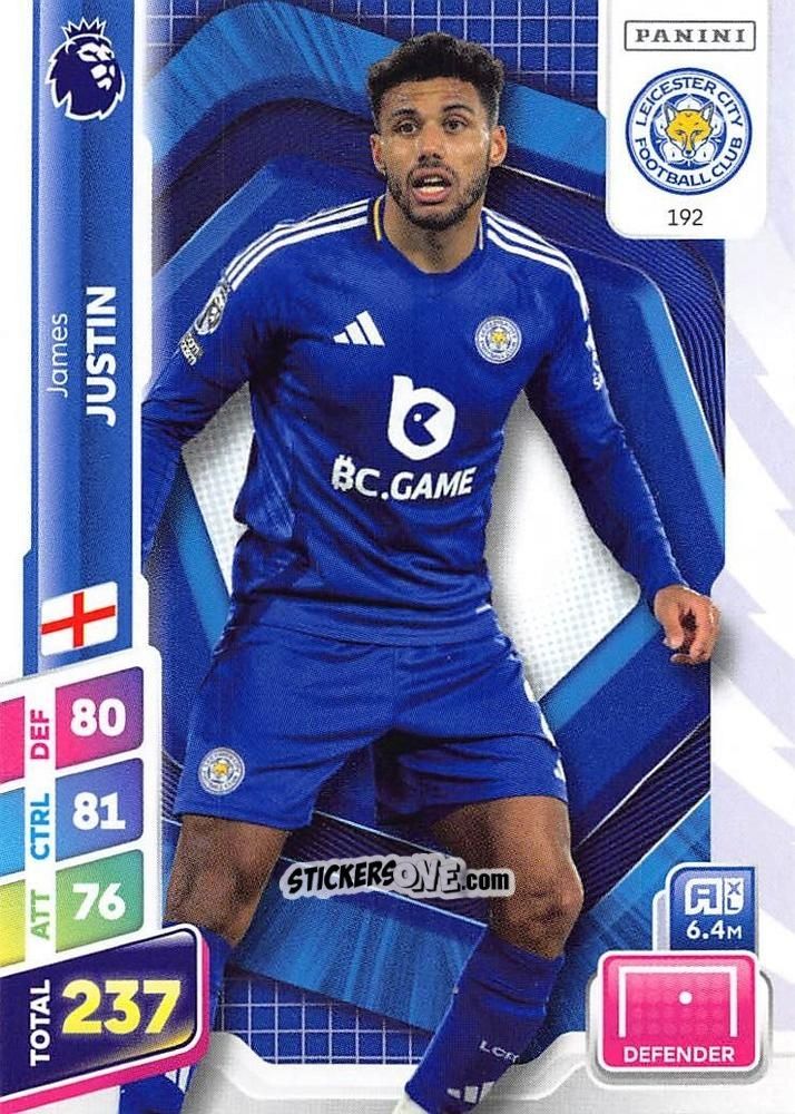 Sticker James Justin - English Premier League 2024-2025. Adrenalyn XL Plus
 n. 192 - Panini