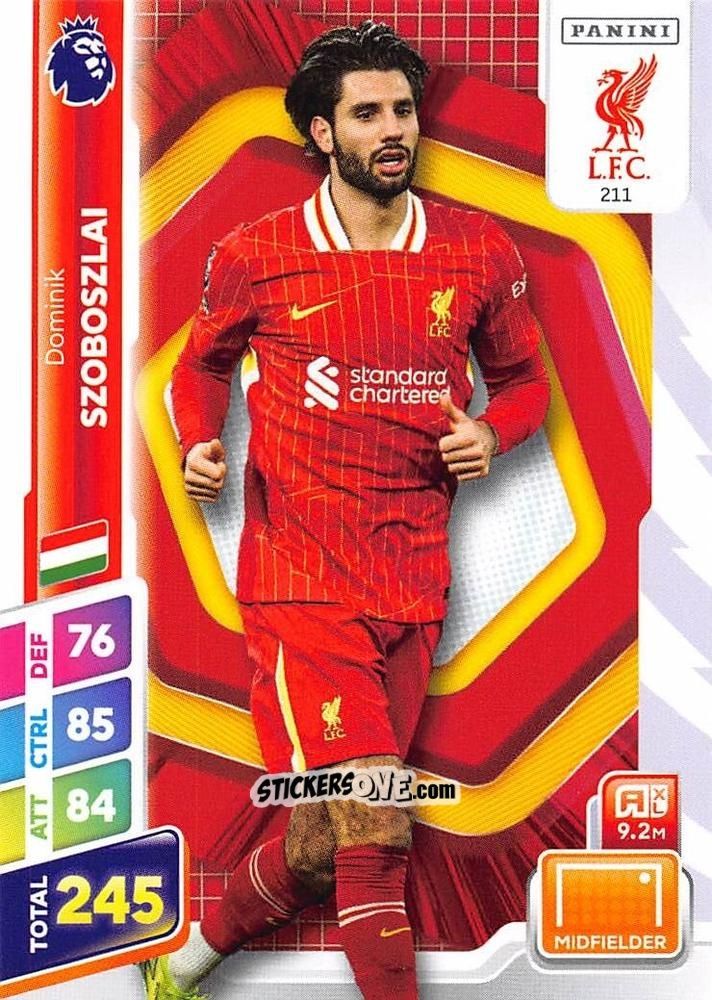 Cromo Dominik Szoboszlai - English Premier League 2024-2025. Adrenalyn XL Plus
 n. 211 - Panini