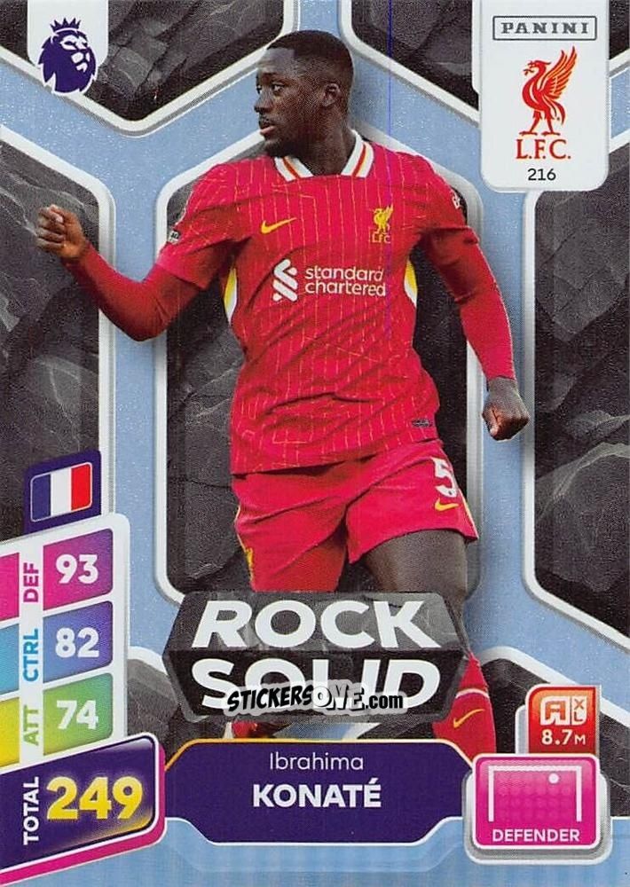 Cromo Ibrahima Konaté - English Premier League 2024-2025. Adrenalyn XL Plus
 n. 216 - Panini