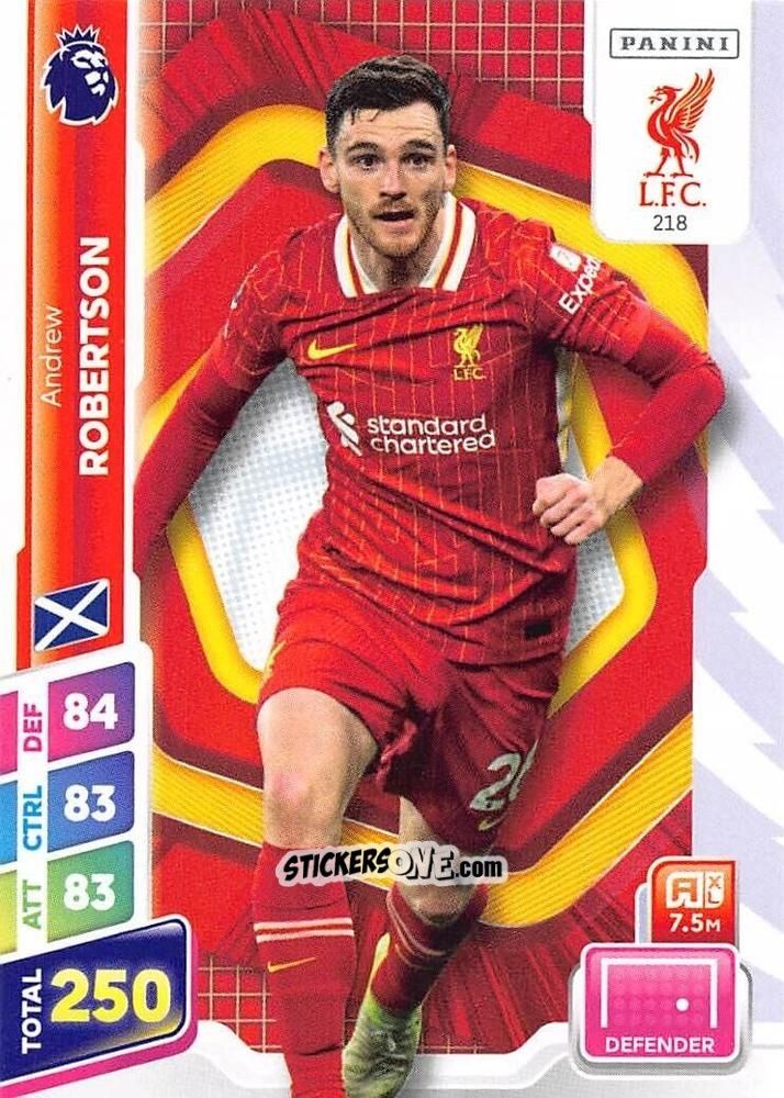 Sticker Andrew Robertson - English Premier League 2024-2025. Adrenalyn XL Plus
 n. 218 - Panini
