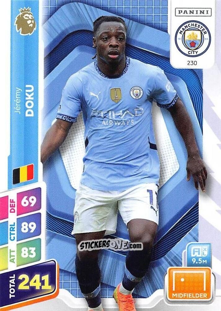 Sticker Jérémy Doku - English Premier League 2024-2025. Adrenalyn XL Plus
 n. 230 - Panini