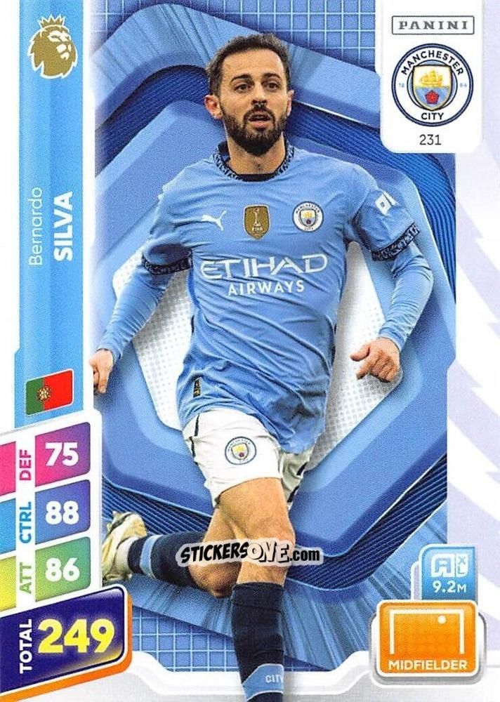 Cromo Bernardo Silva - English Premier League 2024-2025. Adrenalyn XL Plus
 n. 231 - Panini