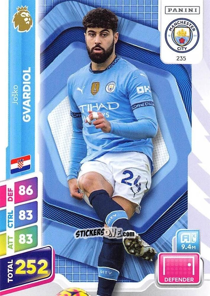 Cromo Joško Gvardiol - English Premier League 2024-2025. Adrenalyn XL Plus
 n. 235 - Panini