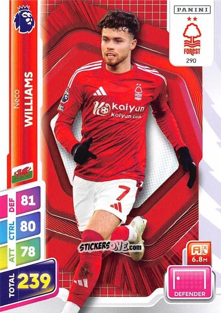 Cromo Neco Williams - English Premier League 2024-2025. Adrenalyn XL Plus
 n. 290 - Panini
