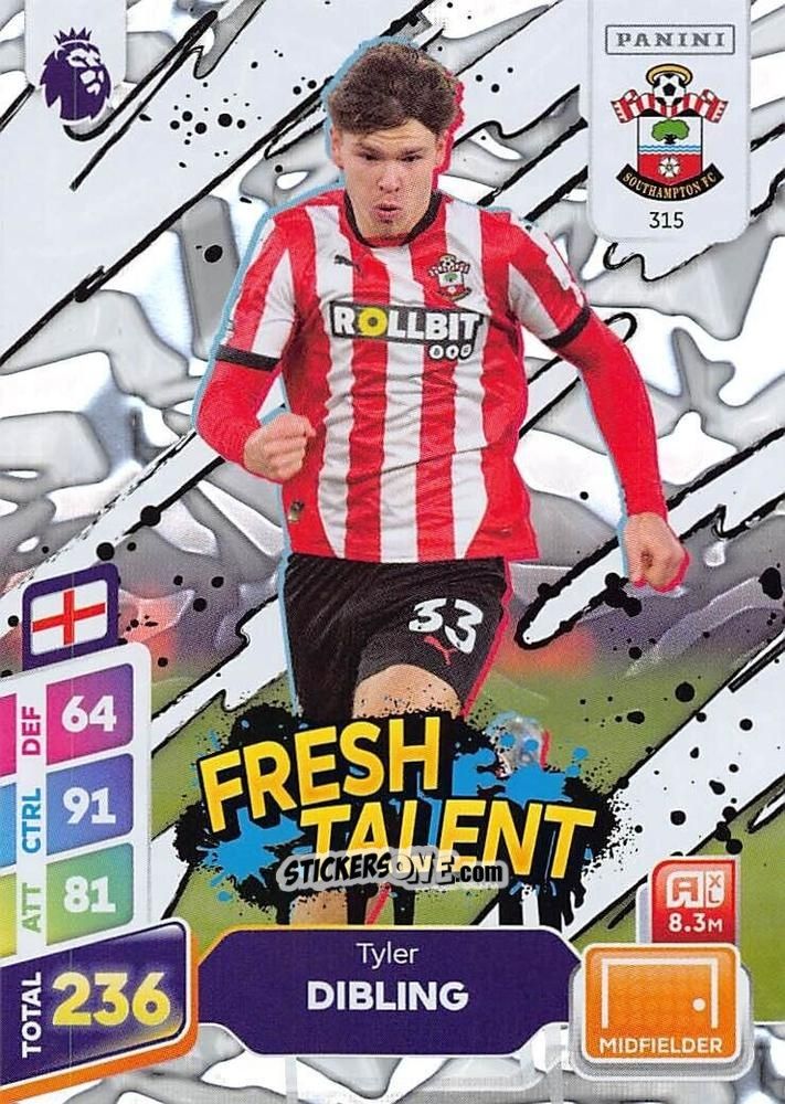 Sticker Tyler Dibling - English Premier League 2024-2025. Adrenalyn XL Plus
 n. 315 - Panini