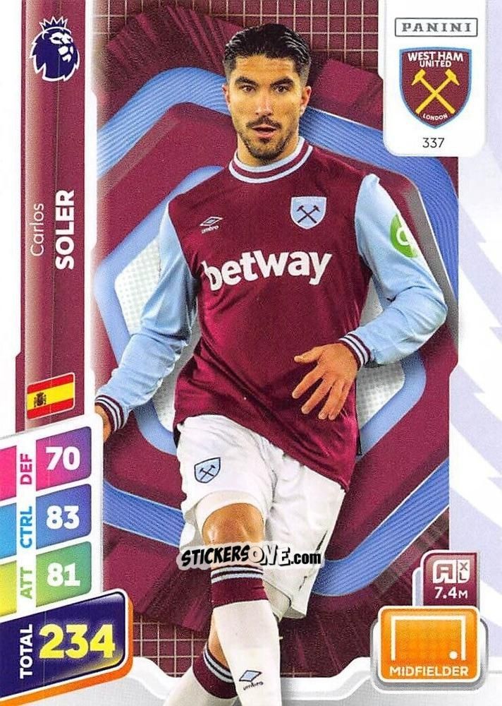 Sticker Carlos Soler - English Premier League 2024-2025. Adrenalyn XL Plus
 n. 337 - Panini