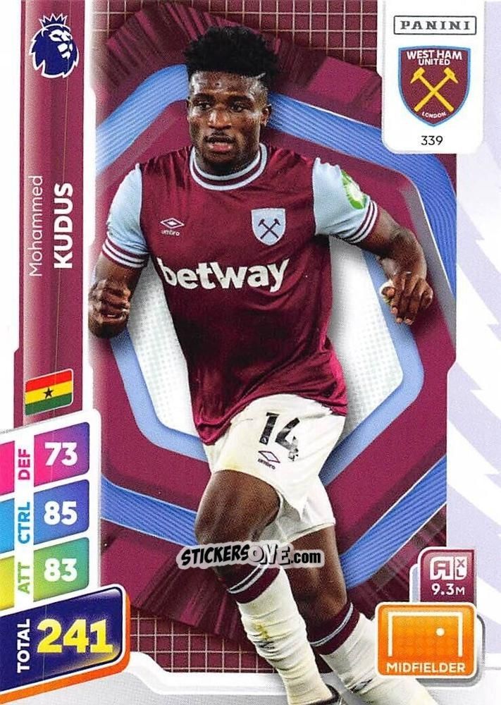 Sticker Mohammed Kudus - English Premier League 2024-2025. Adrenalyn XL Plus
 n. 339 - Panini
