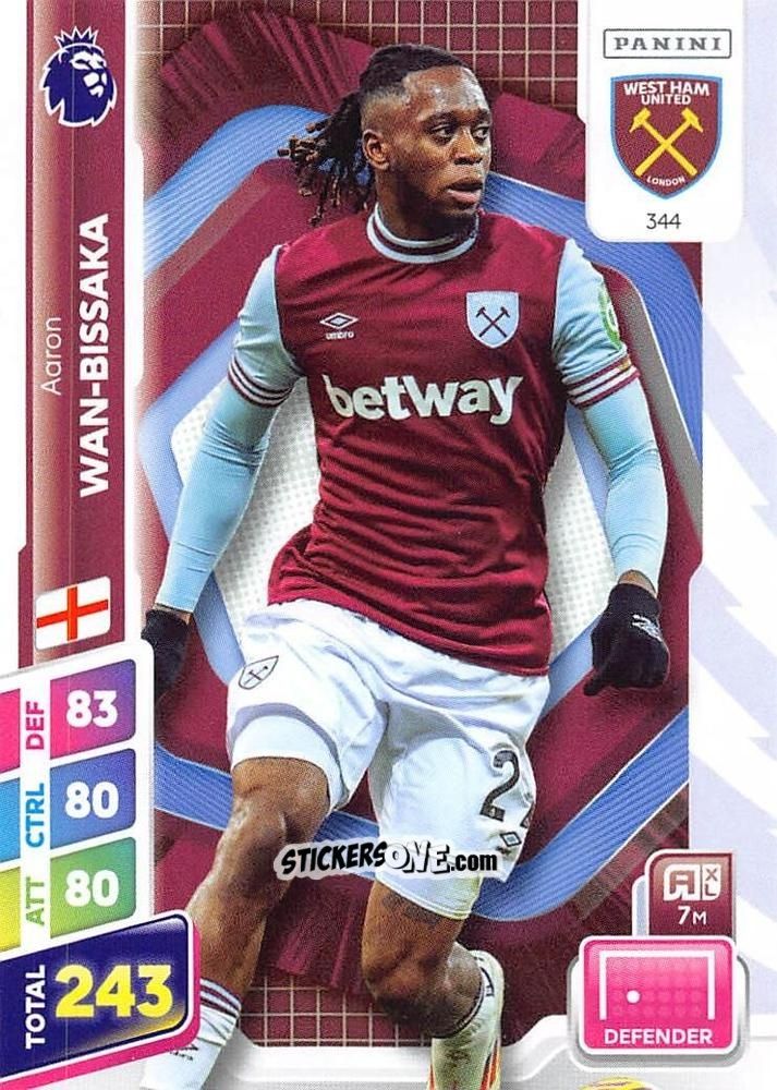 Sticker Aaron Wan-Bissaka - English Premier League 2024-2025. Adrenalyn XL Plus
 n. 344 - Panini